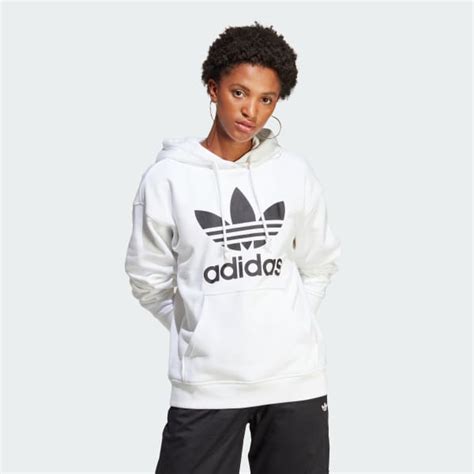 adidas trefoil hoodie womens cheap